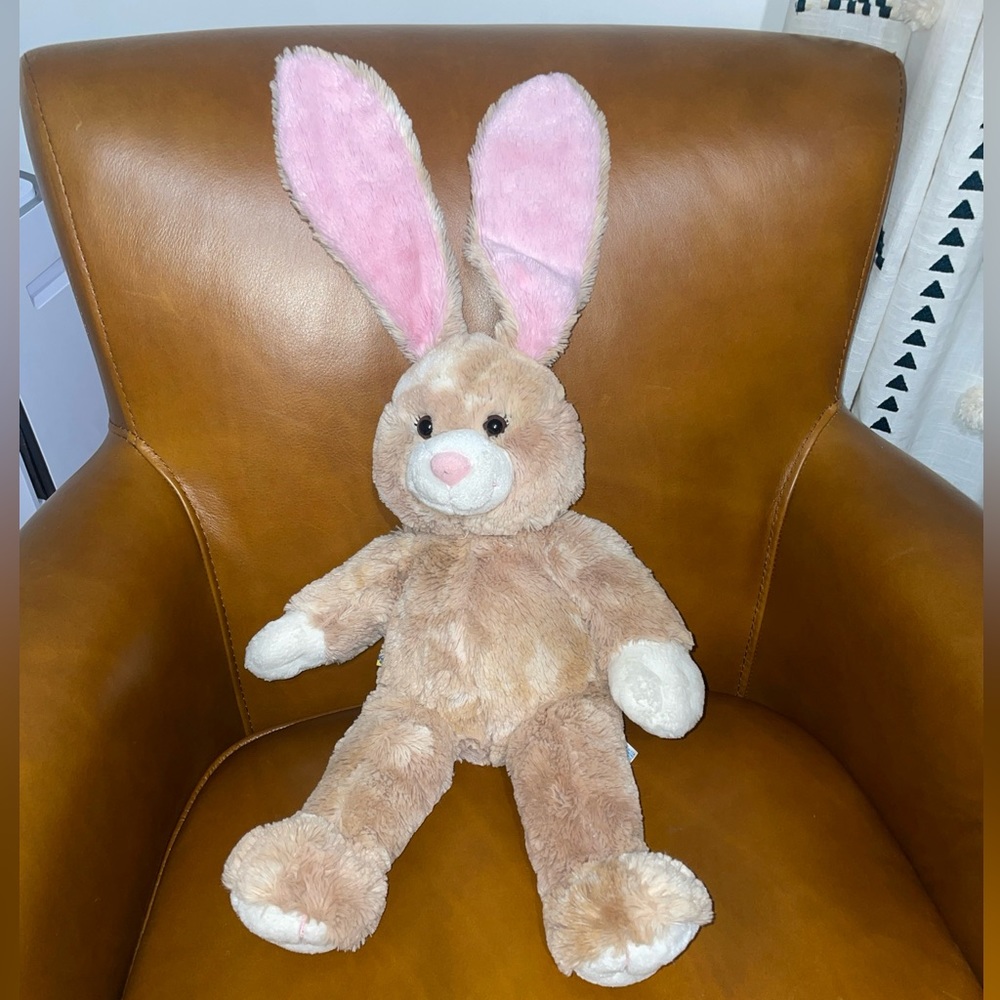 Build  A Bear  Bunny Rabbit Tan 18”Plush Stuffed Animal Toy